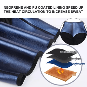 Slimming Pants Waist Trainer Shapewear Tummy Hot Thermo Sweat Leggings Fitness Workout Sweat Sauna Pants Body Shaper (Color: Silver, size: 3XL)